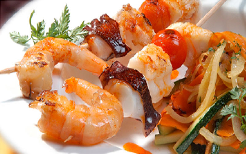 Brochetas de rape