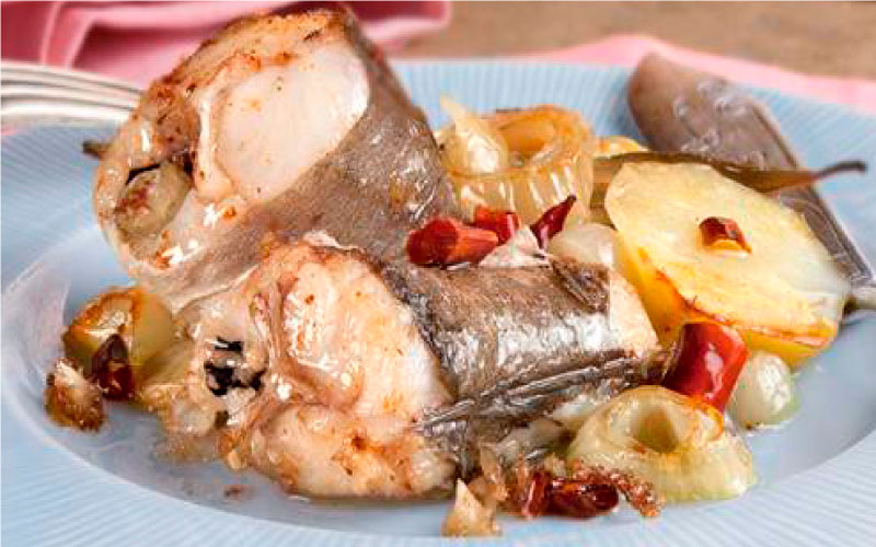 Pescadilla al horno