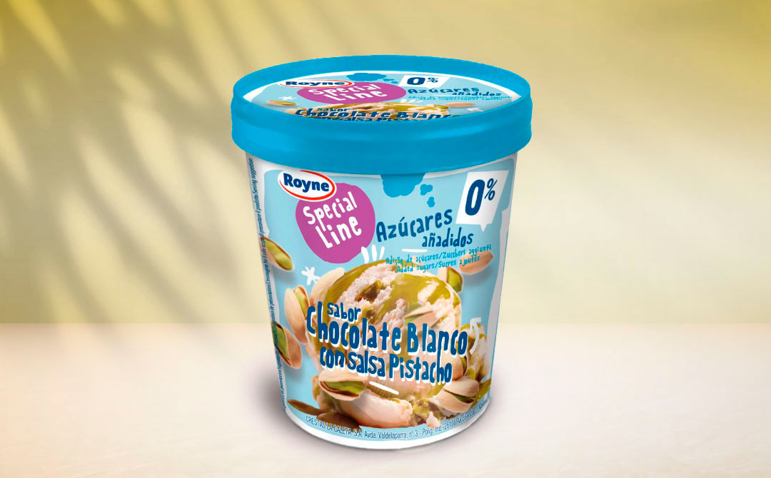 helado con pistacho