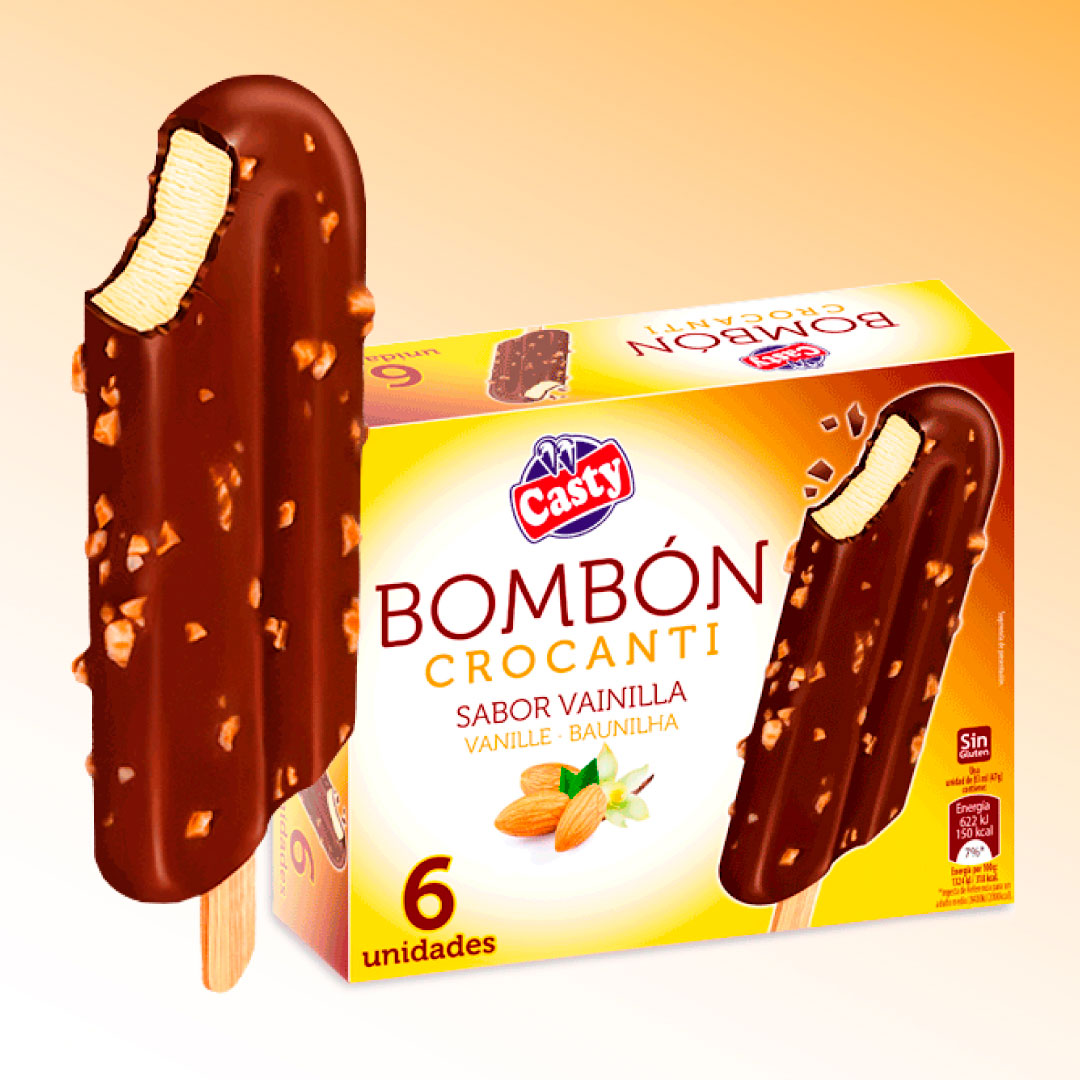 helado bombón crocanti