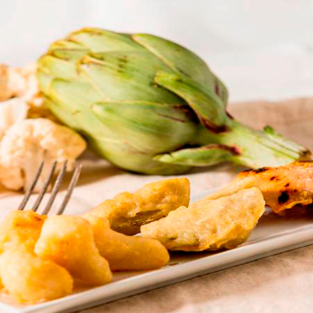 alcachofa en tempura