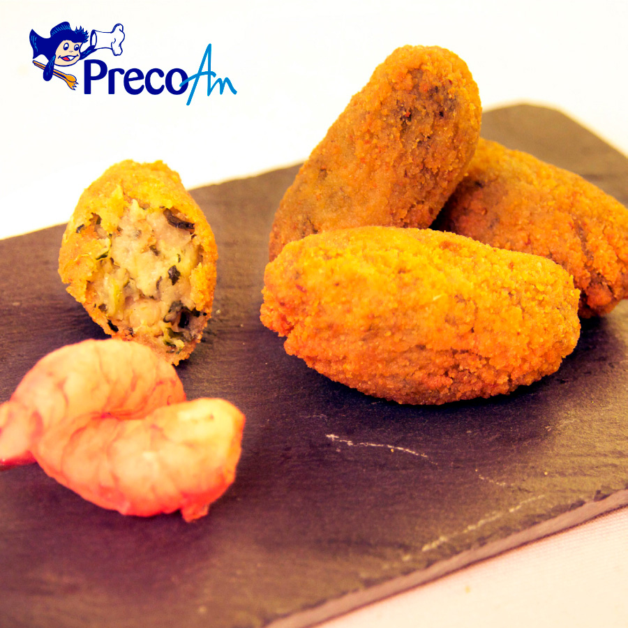 croquetas de espinacas y gambas
