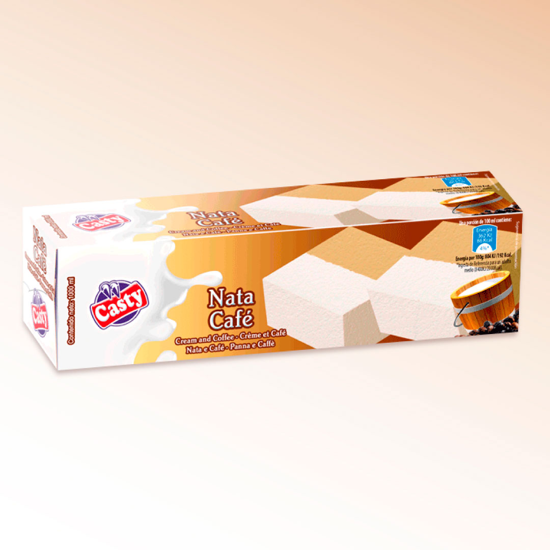 helado nata y café