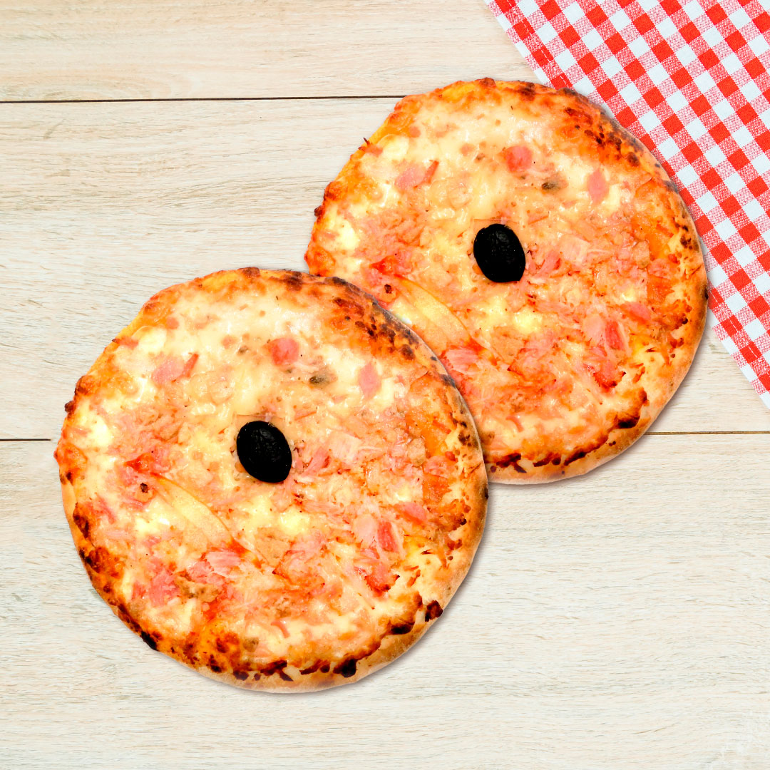 pizzetas de atún y bacon